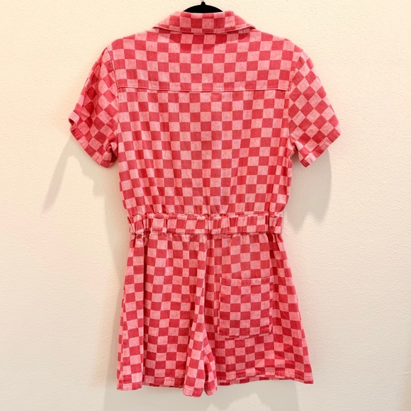 entro Pink Checker Romper - Picture 2 of 4